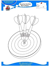 Çocuklar İçin Dart Boyama Sayfaları 